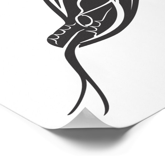 ヘビ頭ベクトル ポスター (角)