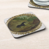 ヘビ1792年によって驚かされる馬(キャンバスの油 コースター (左側)