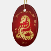 ヘビ2013年の年-旧正月 セラミックオーナメント (左)