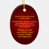 ヘビ2013年の年-旧正月 セラミックオーナメント (裏面)