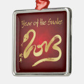 ヘビ2013年の年-旧正月 メタルオーナメント (左)