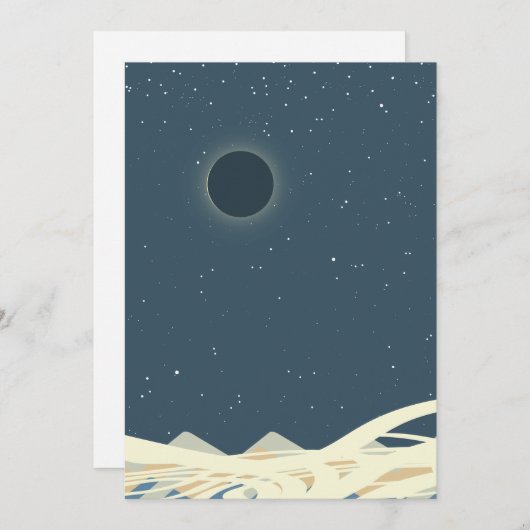 「ヘビ」による日食 招待状 (正面/裏面)