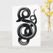 ヘビ カード (黄色い花)