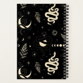 ヘビ、シダ、星、衛星と神秘的な宇宙 ノートブック (裏面)