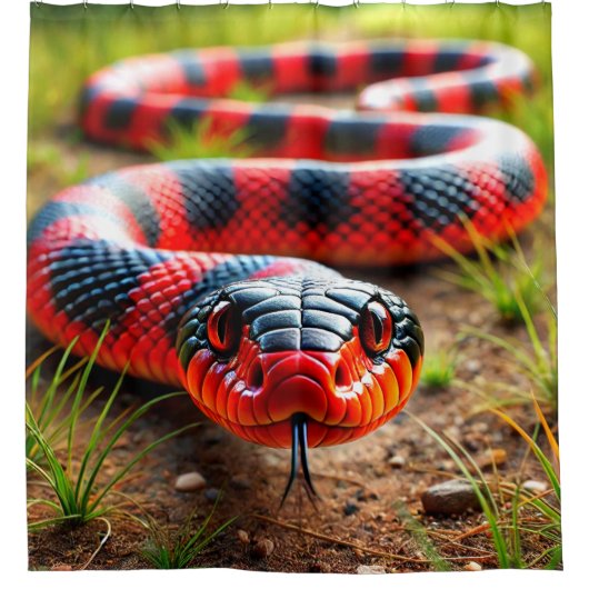 ヘビ シャワーカーテン (正面)