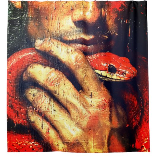 ヘビ シャワーカーテン (正面)