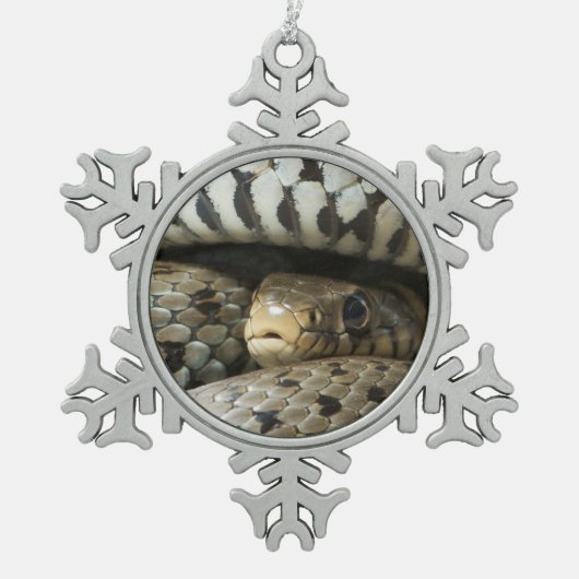 ヘビ セラミックボールオーナメント (正面)