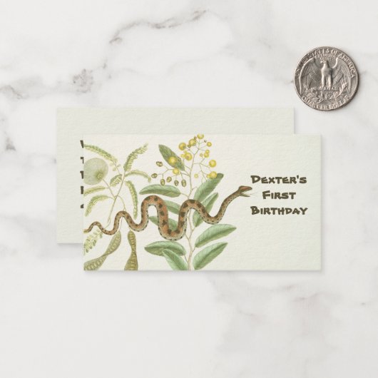 ヘビ ノートカード (正面/裏面インサイチュ)