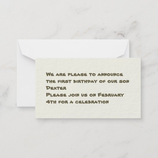 ヘビ ノートカード (裏面)