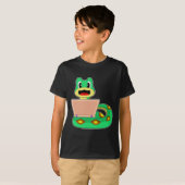 ヘビ ノートパソコン Tシャツ (正面フル)
