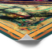 ヘビ、ハート、バラ ポスター (角)