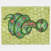 ヘビ フリースブランケット (正面(横))