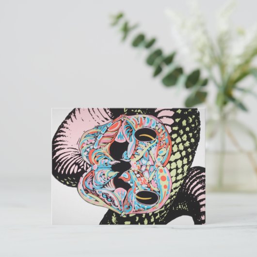 ヘビ ポストカード (スタンド正面)