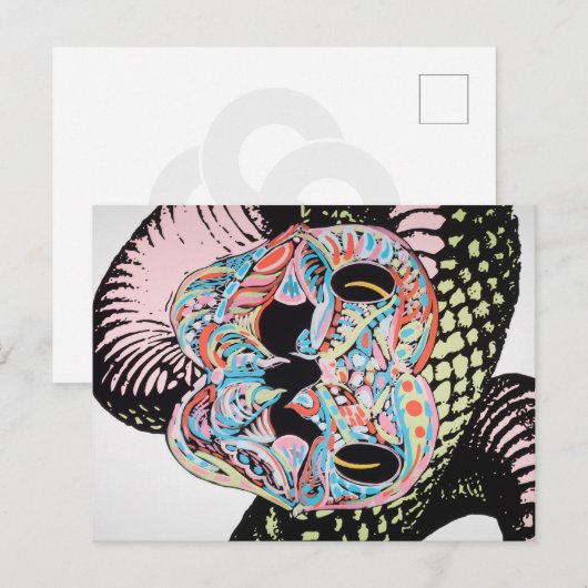 ヘビ ポストカード (正面/裏面)