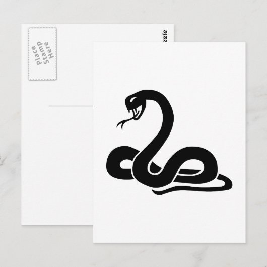 ヘビ ポストカード (正面/裏面)