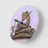 ヘビ ラウンド壁時計 (傾斜)