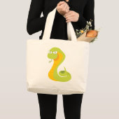 ヘビ ラージトートバッグ (正面(商品))