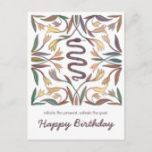 ヘビ ヴァインズ インスパイレーショナル マジカル ハッピー バースデー ポストカード (正面)