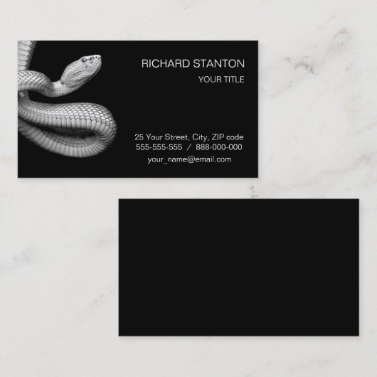 ヘビ 名刺 (正面/裏面)