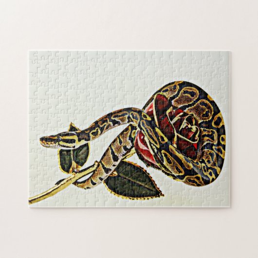 ヘビ-球Phyton --は上がり、 ジグソーパズル (横)