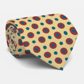 ヘファルムスジャンボレッドブルーポルカオンベージュネクタイ ネクタイ (ロール)