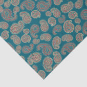 ヘファルムスレッドブルーベージュペイズリーティッシュペーパー 薄葉紙 (詳細)