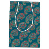 ヘファルムスレッドブルーベージュペイズリー抱き枕 ミディアムペーパーバッグ (裏面)