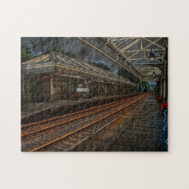 ヘブデンブリッジ鉄道駅ヴィンテージネオンアート ジグソーパズル
