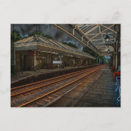 ヘブデンブリッジ駅ヴィンテージネオンアート ポストカード