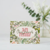 ヘブライチャグサメハッピーホリデーウォーターカラー ポストカード (スタンド正面)