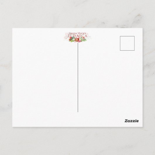 ヘブライハドラカートネロハヌカー(ユダヤ教の祭り)-恵み(ユダヤ教)メノラー ポストカード (裏面)