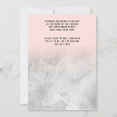 ヘブライバラ金ゴールドピンクシルバースターバルミツワー 招待状 (裏面)