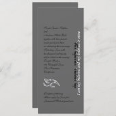 ヘブライユダヤ人の結婚式招待状の銀製灰色 招待状 (正面/裏面)