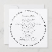 ヘブライユダヤ人結婚式招待状クリームスクエアアニ 招待状 (正面)