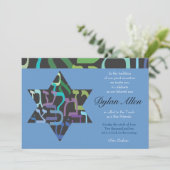 ヘブライレターズスターバーバルミツワー招待状 招待状 (スタンド正面)