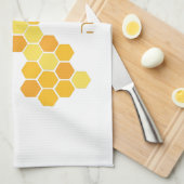 ヘブライ人のシャナ・トバ氏、新ユダヤ人の新年を迎えるハッピー・ハニカム  キッチンタオル (四つ折り)