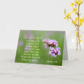 ヘブライ人への手紙11:6 信仰なくしては神を喜ばせることはできない、聖書 カード (黄色い花)