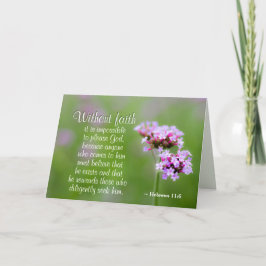 ヘブライ人への手紙11:6 信仰なくしては神を喜ばせることはできない、聖書 カード