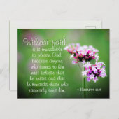 ヘブライ人への手紙11:6  神は彼を求める者を報われる, 聖書 ポストカード (正面/裏面)