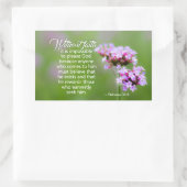 ヘブライ人への手紙11:6  神は彼を求める者を報われる, 聖書 長方形シール (バッグ)