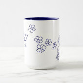 ヘブライ学語 |マグカップ |青 マグカップ (中央)