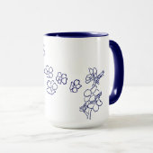 ヘブライ学語 |マグカップ |青 マグカップ (正面右)