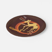 ヘブライ文字のパーティーの紙皿 ペーパープレート (アングル)