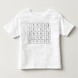 ヘブライ文字は図表に文字を入れます トドラーTシャツ