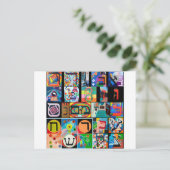 ヘブライ文字 - アレフベット ポストカード (スタンド正面)