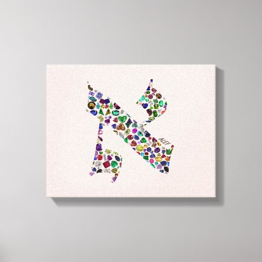 ヘブライ文字ALEF キャンバスプリント (正面)