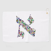 ヘブライ文字ALEF ゴルフタオル (横)