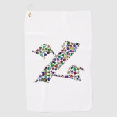 ヘブライ文字ALEF ゴルフタオル (正面)