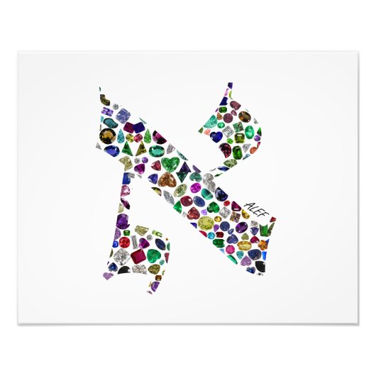 ヘブライ文字ALEF フォトプリント            (正面)