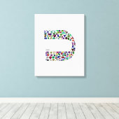 ヘブライ文字'CHAF' キャンバスプリント (インサイチュ (ウッドフロア))